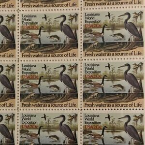 MNH 1984 Louisiana World's Exposition Sheet of 50 20c Stamps Scott #2090
